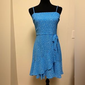 City Studio, women’s sundress, size 9–fits like a small, blue with white specks